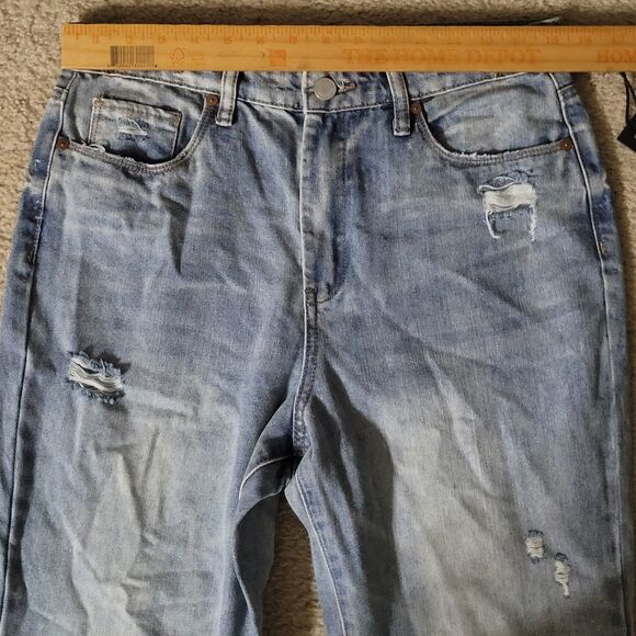 NWT BLANKNYC Jeans Womens 29 The Madison Crop Hi-Rise Distressed Light Blue - Picture 7 of 12